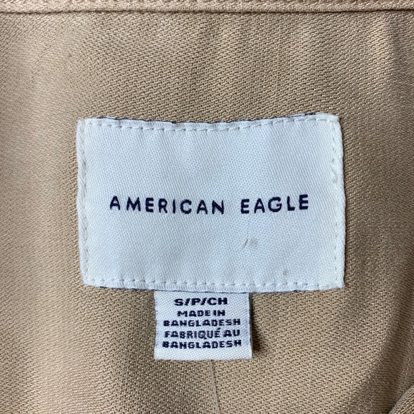 AMERICAN EAGLE LYOCELL SHIRT JACKET TAN SMALL NWT - Picture 5 of 8